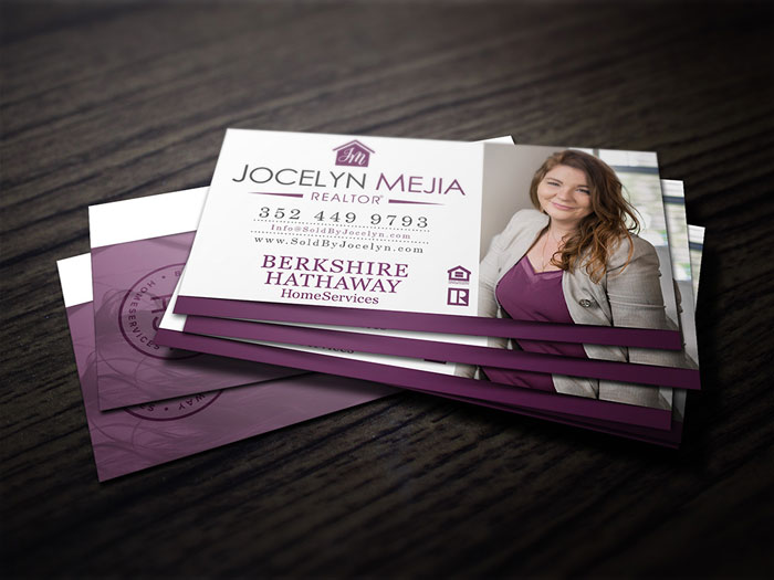 Jocelyn Mejia Real Estate Agent Business Cards 1
